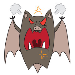 vector cartoon character bat angry