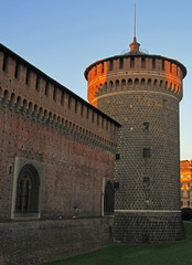 Fototapeta premium Sforza Castle in Milan, Italy