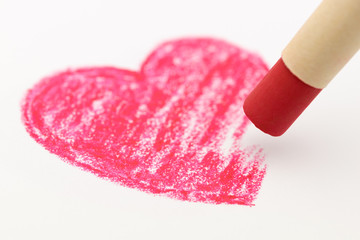 ハート　ノート　クレヨン