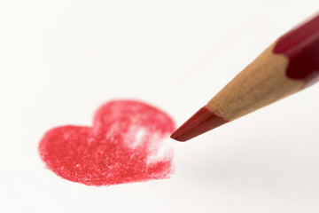 ハート　ノート　鉛筆