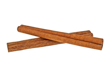 Cinnamon sticks isolated on white background