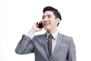 Young businessman on the phone