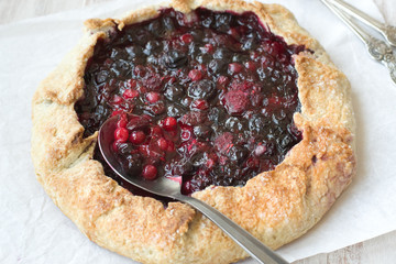 Galette with mixed berries.