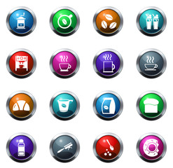Cafe icons set