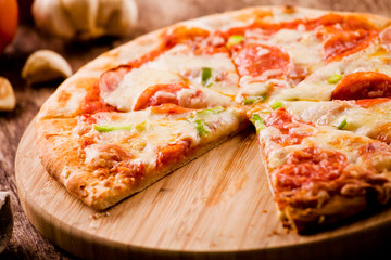 Peperoni Pizza Close up