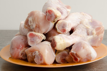Raw chicken drumstick