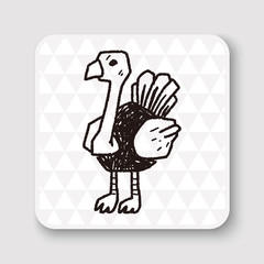 ostrich doodle