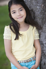 Fototapeta premium Portrait of cute little girl