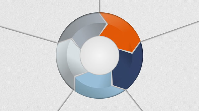 Circle diagram five result arrow box for presentation 2. powerpoint template(included alpha)
