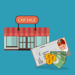 Naklejka premium car sale design 