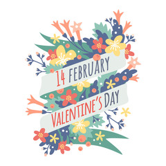 Vintage Valentine Day decoration flowers