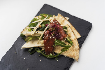 Pita bread with salad