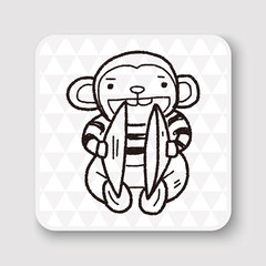 Obraz premium monkey toy doodle