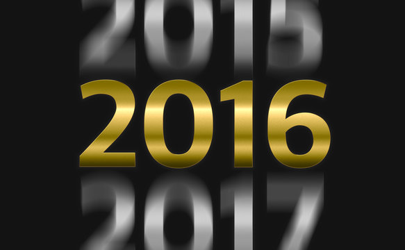 number year change to 2016 year, New year concept.