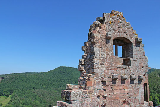 Ruines du Ch&acirc;teau de Fleckenstein Alsace France
