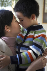 Obraz premium Mother And Son Hugging