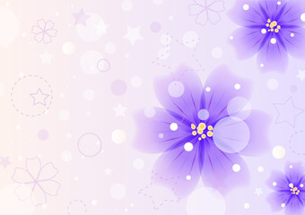 нежные фиолетовые цветы, фон