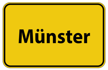 Ortstafel Münster in Deutschland