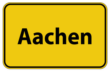 Ortstafel Aachen in Deutschland