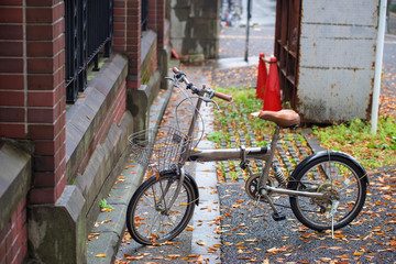 Fototapeta na wymiar bicycle at university of Tokyo