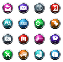 Vector post service icons set