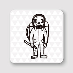 gas mask doodle