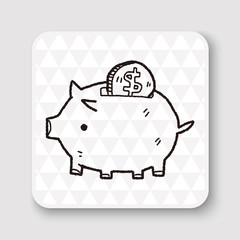 doodle pig money bank