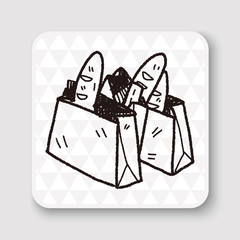 shopping bag doodle