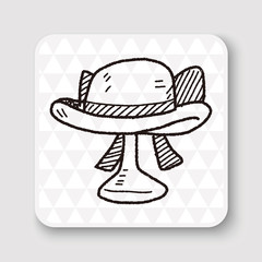 woman hat doodle
