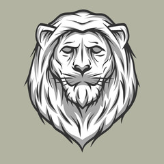 Lion head symbol. Vintage style.