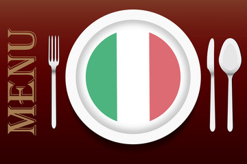 Ready for serving Italian cuisine vector