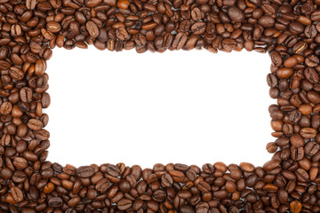 Fframe of coffee beans for the photos