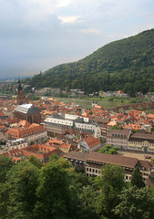 Fototapeta na wymiar Germania,Heidelberg, la città.