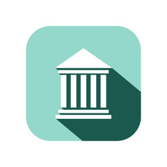 banking icon with long shadow