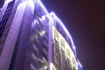 the building in the night