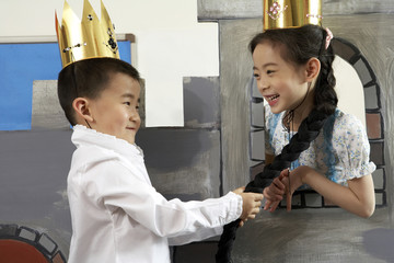 Children Acting Out A Scene From A Play