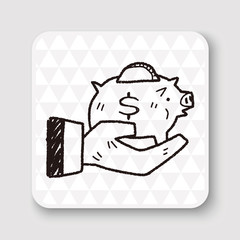 doodle pig money bank