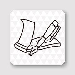 money check doodle drawing