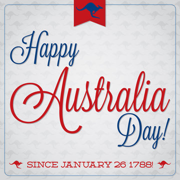 Elegant typographic Australia Day card in vector format.