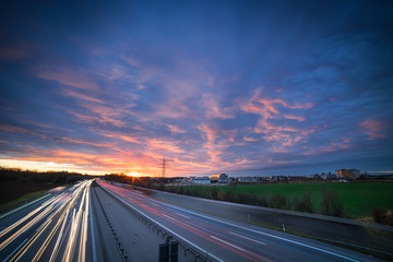 Car Trails - Evening Traffic