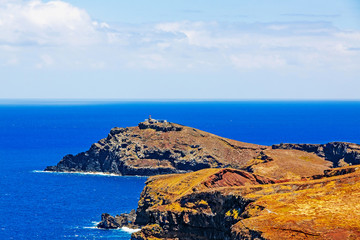 Lighthouse at Ilheu do Farol - the most easterly point on Madeir