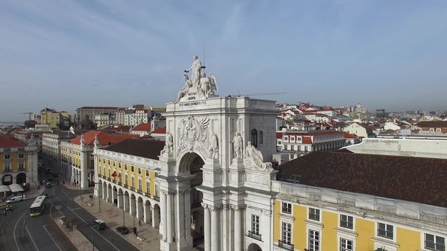 Augusta Arch in Lisbon, Portugal