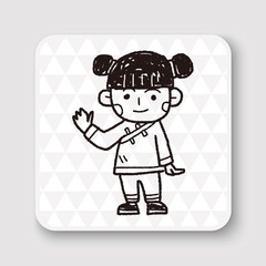 Chinese woman doodle