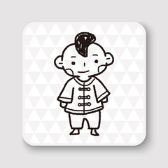Chinese boy doodle
