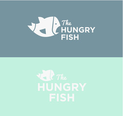 Hungry Fish Restaurant Logo - Sea Food Brand