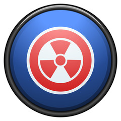North Korea Nuclear flag button