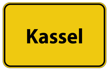 Ortstafel Kassel in Deutschland