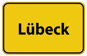 Ortstafel Lübeck in Deutschland