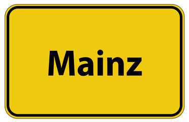 Ortstafel Mainz in Deutschland