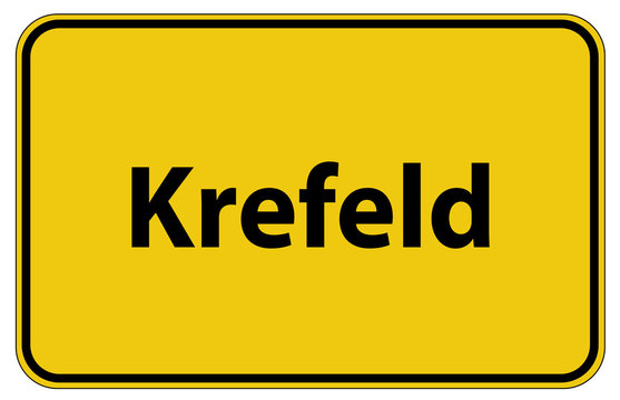 Ortstafel Krefeld in Deutschland